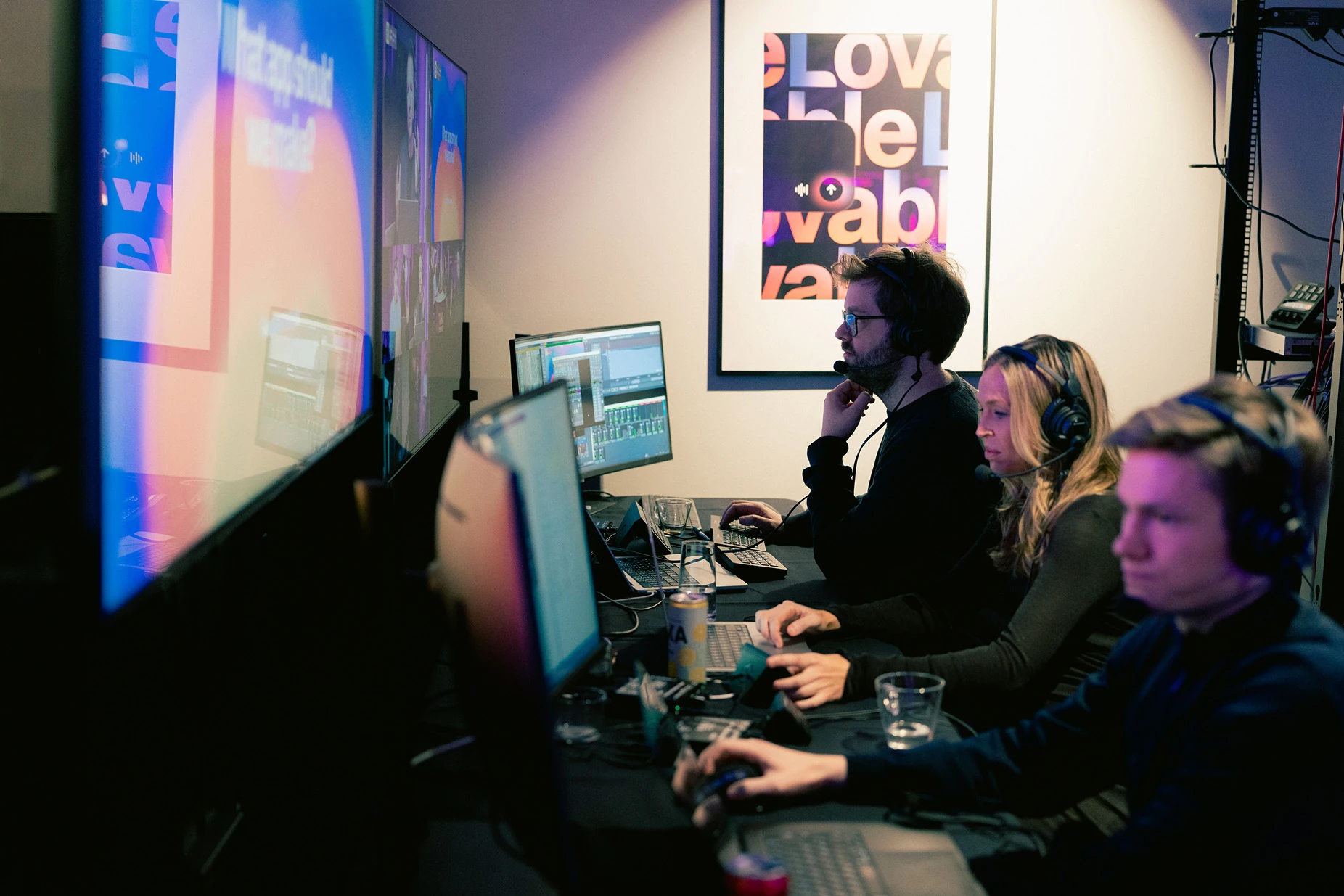 The Take Take Take technical crew working at a live chess event. Photo credit: Jean Lapin - Lovable